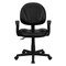 Emma and Oliver Mid-Back Leather Swivel Ergonomic Task Office Chair with Back Depth Adjustment and Arms